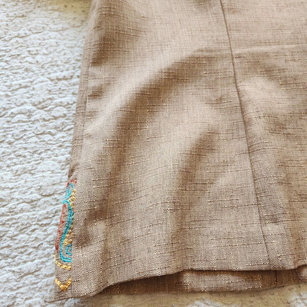 Boho Southwestern Vintage Top Womens 14 Embroidered Hem Cottagecore 90s Y2K - Picture 11 of 16